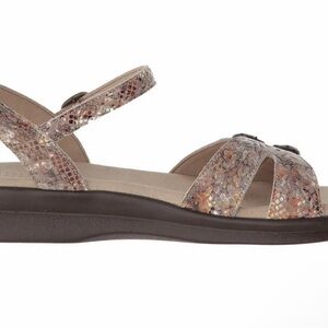 NEW SAS DUO Women’s Sandal Size 12W Taupe Neutral Adustable Buckle NEW IN BOX